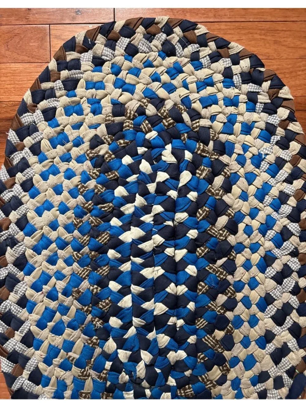 Braided Fabric Oval Rug 28x19